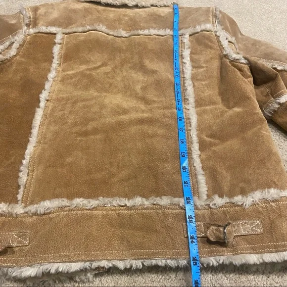 Wilsons Leather Tan Shearling Jacket - Picture 10 of 14